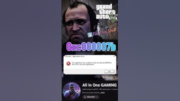 GTA V 0xc000007b Error Fix 100% Easy Way 100% #gta5 #gta #gtav #0xc000007b
