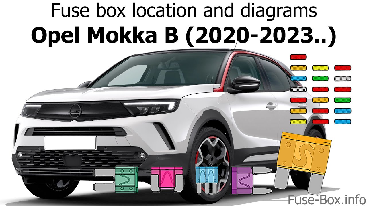 Fuse box location and diagrams: Opel Mokka B (2020-2023..) 