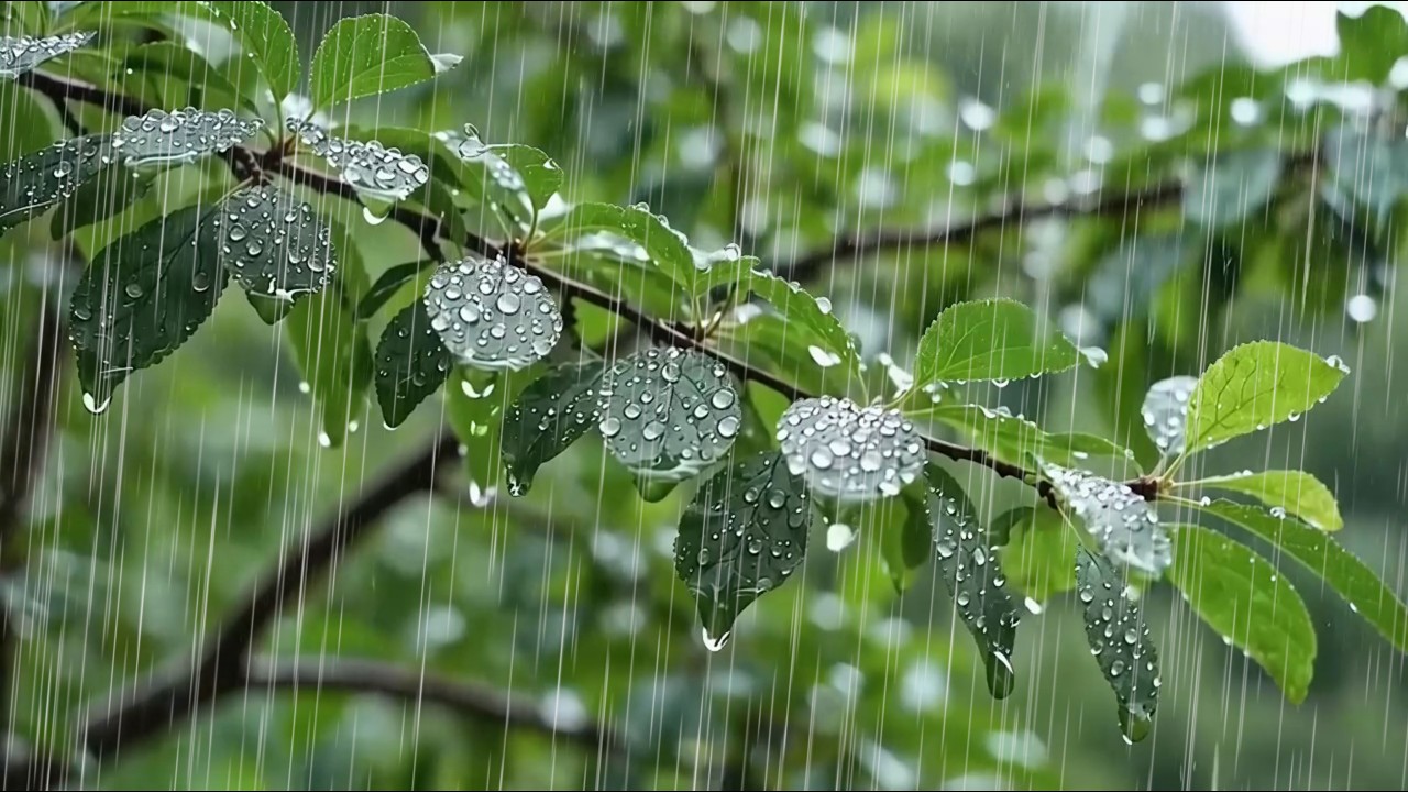 Fall Asleep FAST to Mountain Rain | Transitions to BLACK SCREEN after 10 Mins 🏔️⛈️ Deep Sleep  Rain