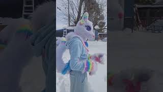 Great for jogging! #jogging #snow #furry #winter #fursuit