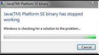 Sửa Lỗi Java(TM) Platform SE binary has stopped working !