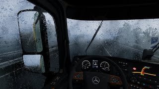 Car Rain Ambience 4K: Sleep on the ETS 2 Highway