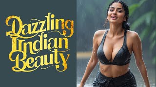 [4K] Indian Ai Lookbook Model | Ai Art | Rainy Day  Photo Shoot At Thanjavur