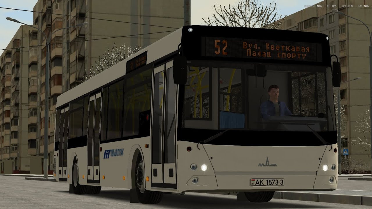 OMSI2, Новвообобруйск, (52). МАЗ 203.065, с информатором