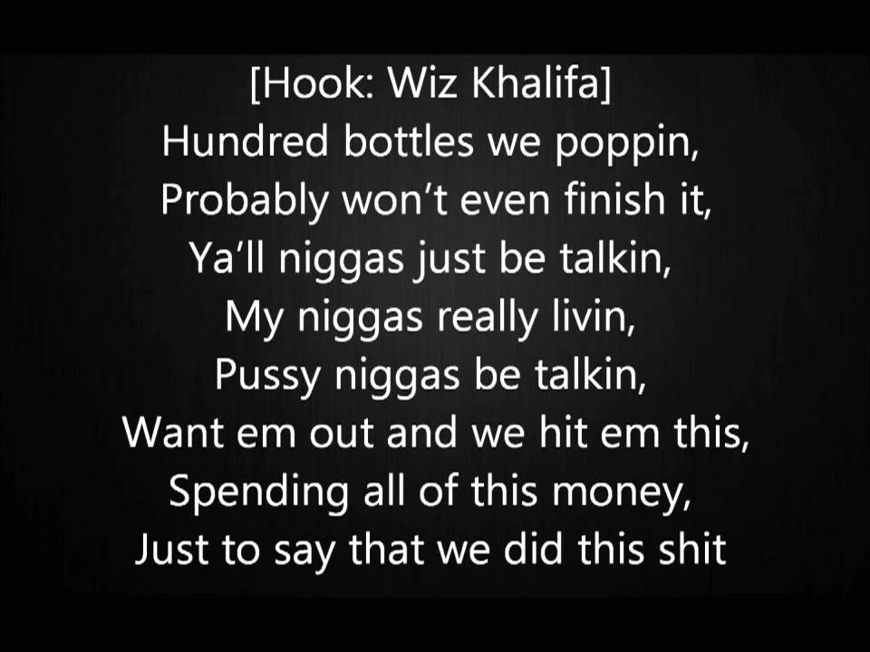 Wiz Khalifa 100 bottles feat. Problem (Lyrics) YouTube