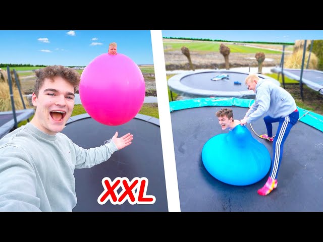 WATERBALLON MAKEN OP DE TRAMPOLINE! - YouTube