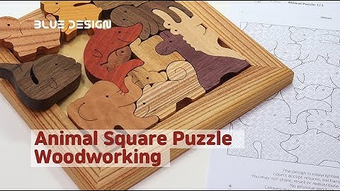 How to Make a Wood Animal Square Puzzle Scroll saw
