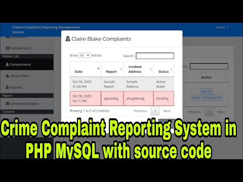 Crime Complaint Reporting System in PHP MySQL with source code