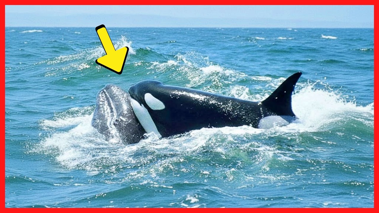Orcas Cercam um Filhote de Baleia Indefeso — Mas Ninguém Esperava Quem Surgiria do Mar.