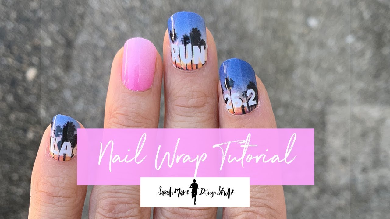 Nail Wrap Tutorial Cropped - YouTube