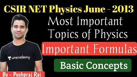 CSIR NET JRF Physical Science | June - 2013 Solutions | Most Important Topics for CSIR
