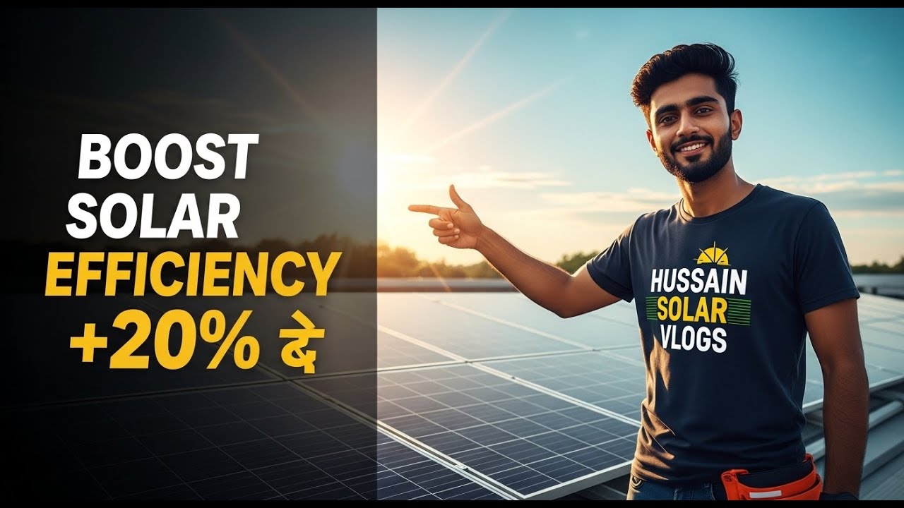**Boost Solar Efficiency ⚡ | Simple Cleaning Tip | Hussain Solar Vlogs**