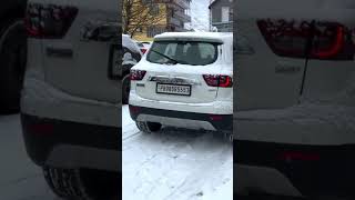 Cold Start Diesel Car in Snow #asmrshorts #asmryoutube