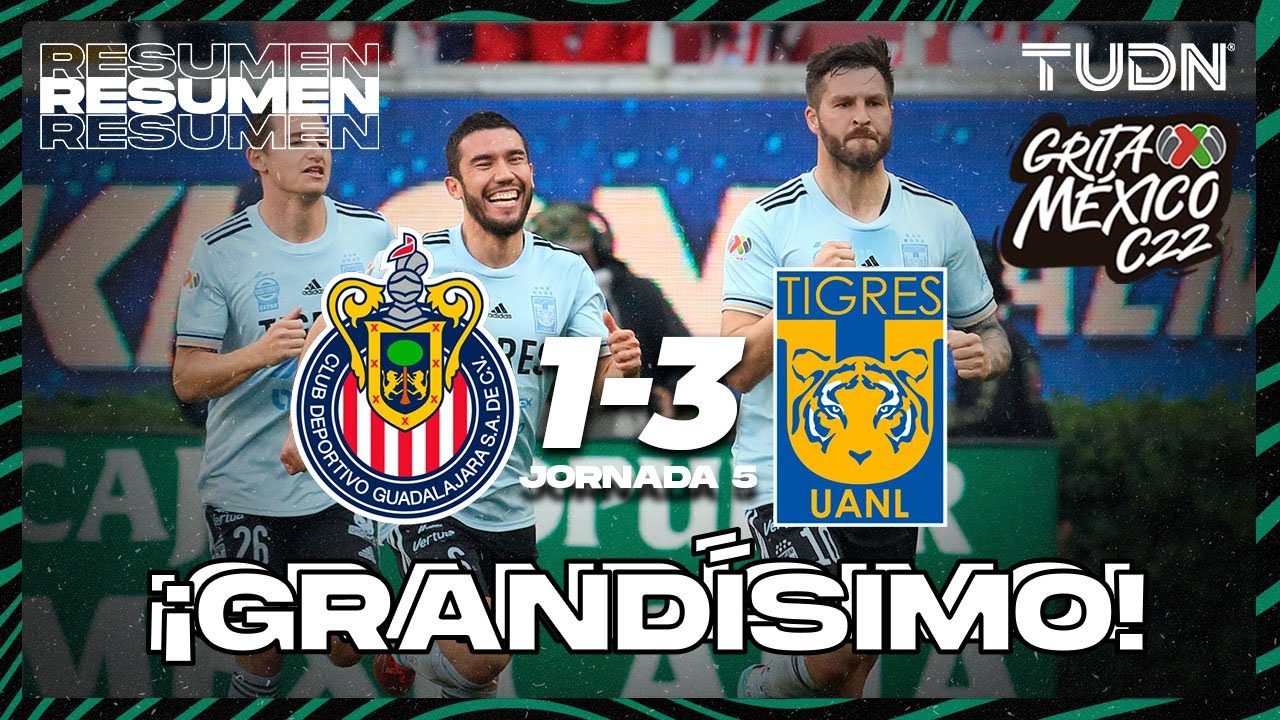 Resumen y goles de Chivas vs Tigres en YouTube