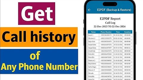 How to Get Call History of Any Phone Number