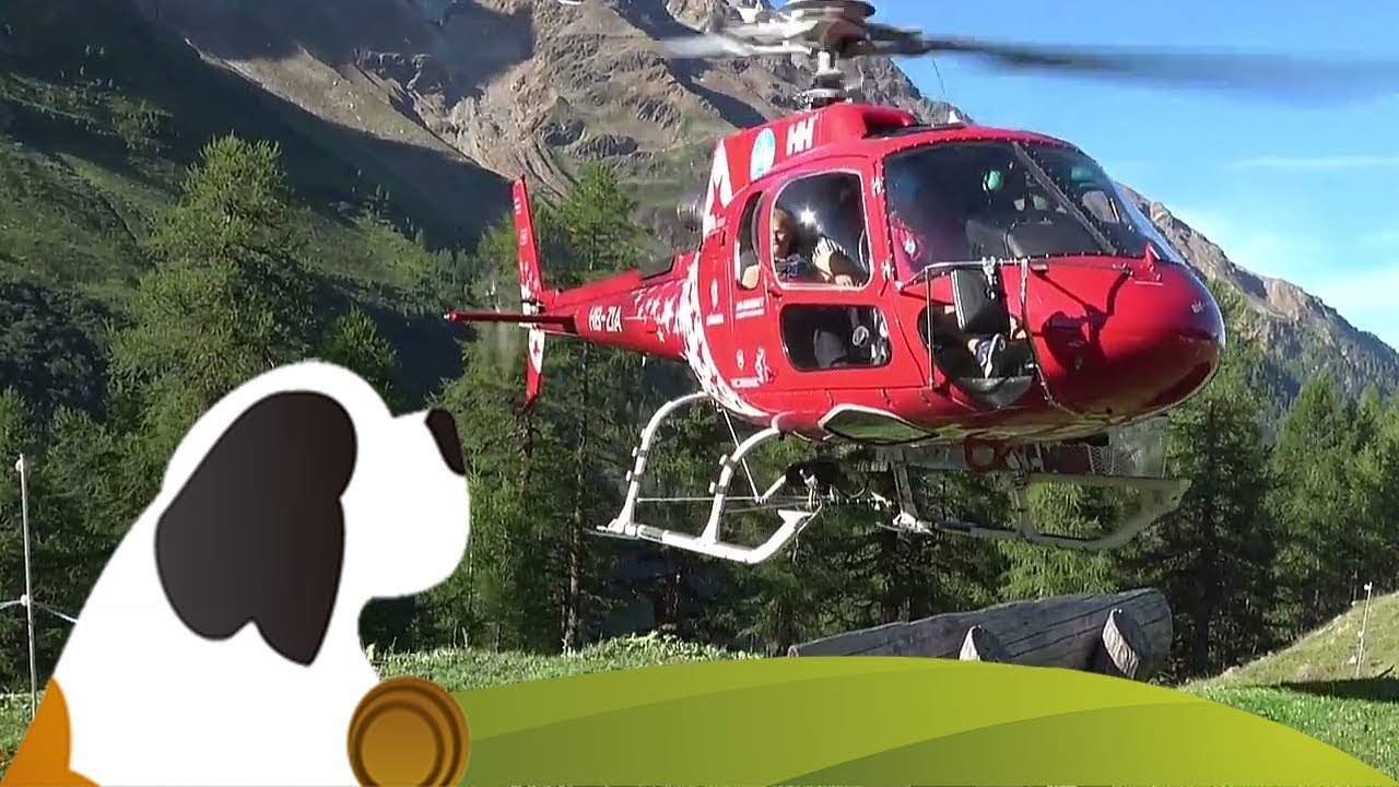 Helikopter-Materialtransport mit Air Zermatt von der Fafleralp zur Guggialp
