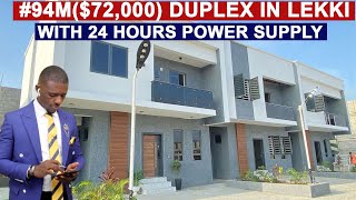 Tour Of #94million($72,000) Duplex In Lekki Ajah with 24hrs Electricity Power Supply by Verified Properties 97 views 2 weeks ago 3 minutes, 19 seconds