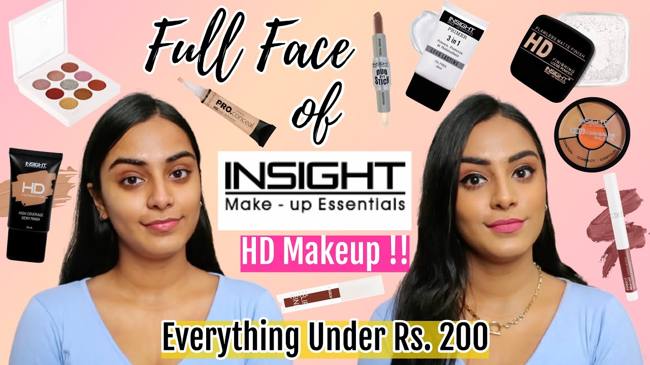 I Did My Makeup Using Only *INSIGHT COSMETICS* Products | Everything Under Rs. 200 | Honest Review!!