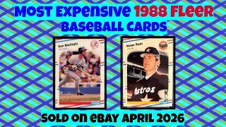 1988 Fleer Most Expensive eBay Sales Baseball Cards (April 2026