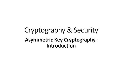 Asymmetric Key Cryptography - Introduction