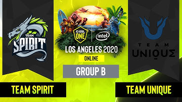 Dota2 - Team Unique vs. Team Spirit - Game 2 - Group B - EU/CIS - ESL One Los Angeles