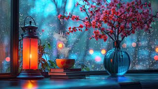 Relaxing Rain Sounds & Jazz Music 24/7 ☕ Jazz Instrumental & Elegant Background Music for Relaxation