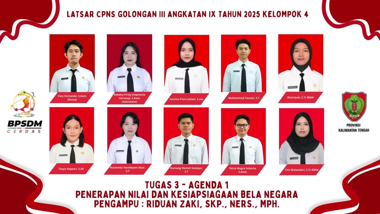 Peneranan Nilai dan Kesiapsiagaan Bela Negara - Latsar CPNS 2025 - BPSDM Provinsi Kalimantan Tengah