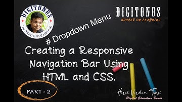 Creating Responsive Navigation Bar Using HTML & CSS || Part - 2 || By - HARSH VARDHAN TYAGI