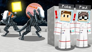 We Found ALIENS In Minecraft Space.. WE HAD TO ESCAPE!