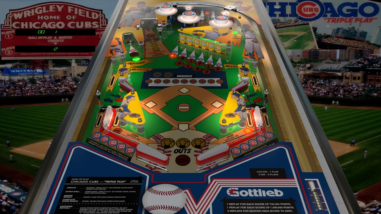 Chicago Cubs Triple Play Pinball VPX YouTube
