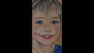 Soft pastels child portrait picture fast time lapse screenshot 1