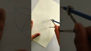 compass flower / compass flower drawing / easy drawing #shorts