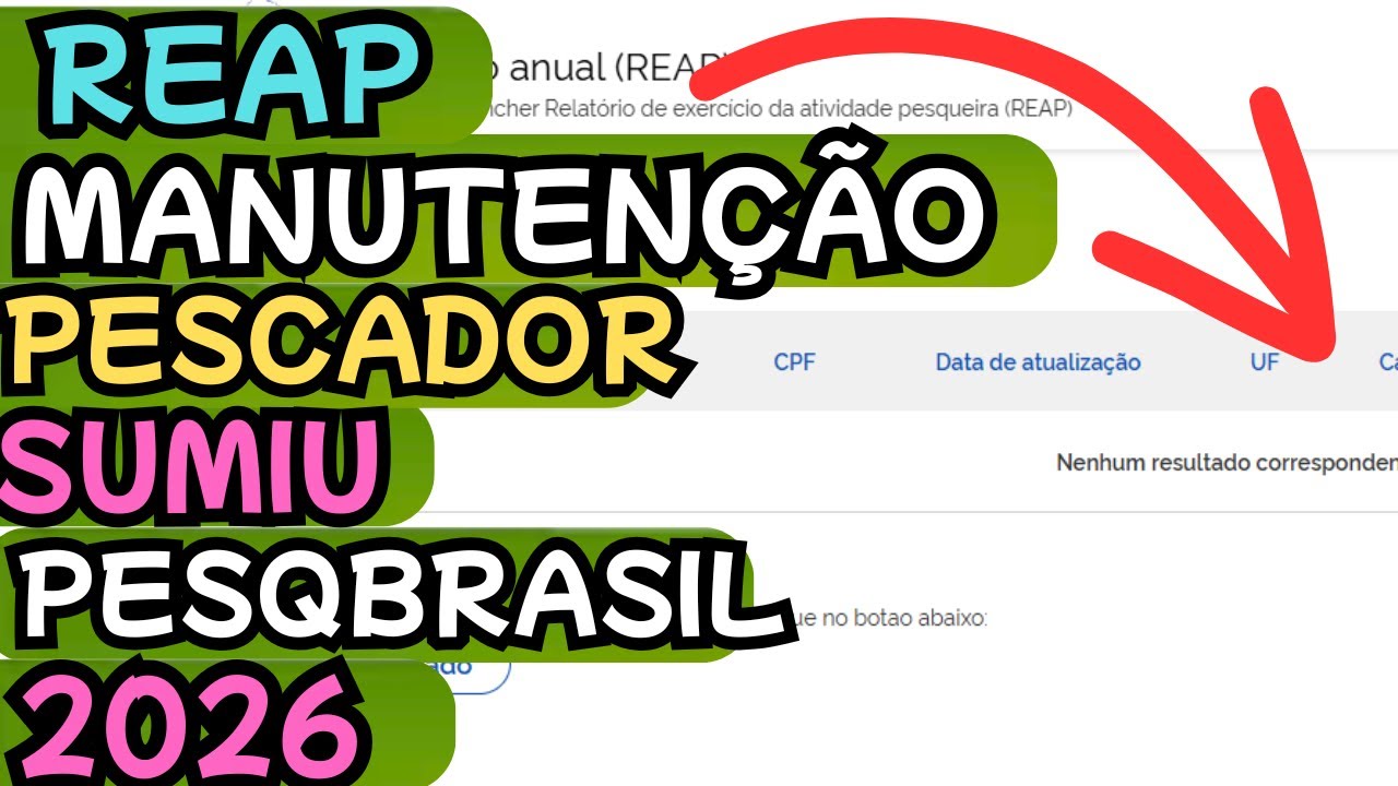 MANUTENÇÃO DO PESCADOR REAP 2526
