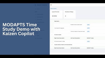 Kaizen Copilot MODAPTS Module Demo: Time Study in Under 30 Minutes