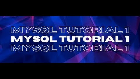 MySQL Video tutorial 1 - Database creation and DDL commands