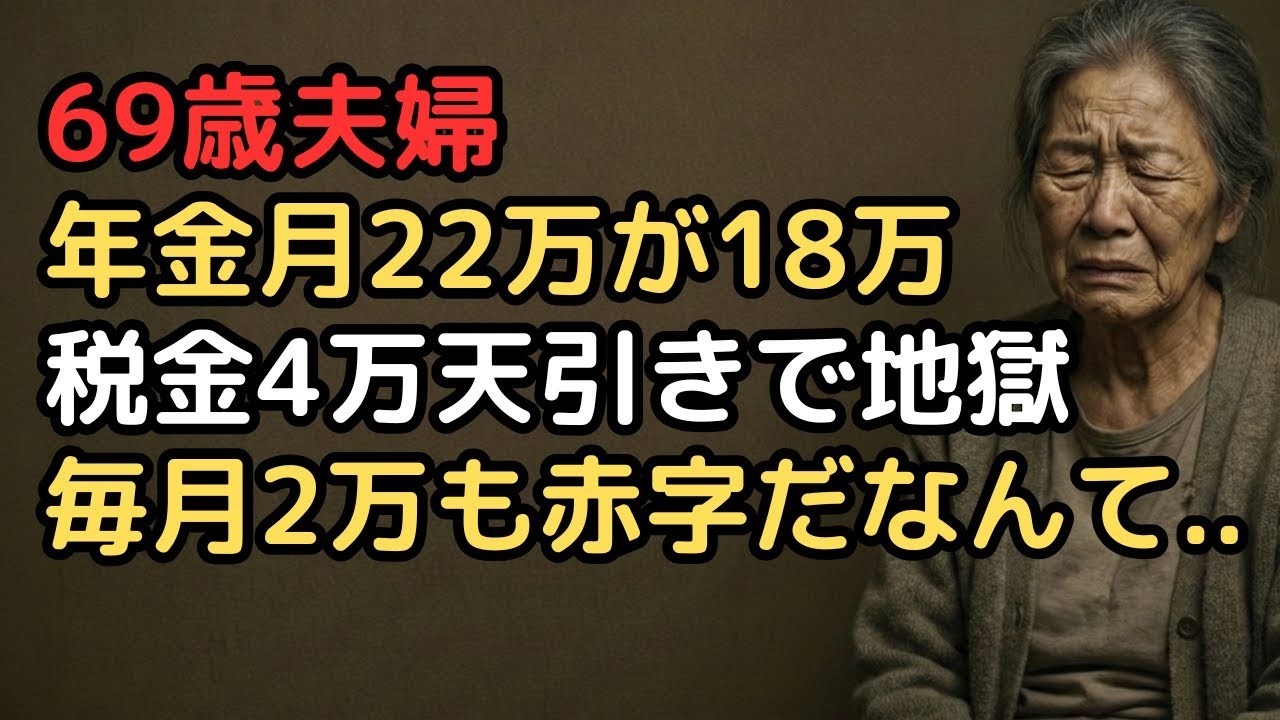 「年金月22万円で生活費20万円なら余裕」と計算していた69歳夫婦…初回振込18万円、税金・保険料4万円の天引きに絶句「生活費が払えない」