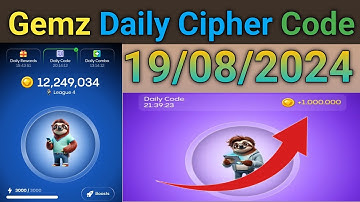 19 Aug 2024 Gemz Daily Cipher Code | Today Gemz Cipher Code , Gemz Daily Cipher Morse Code