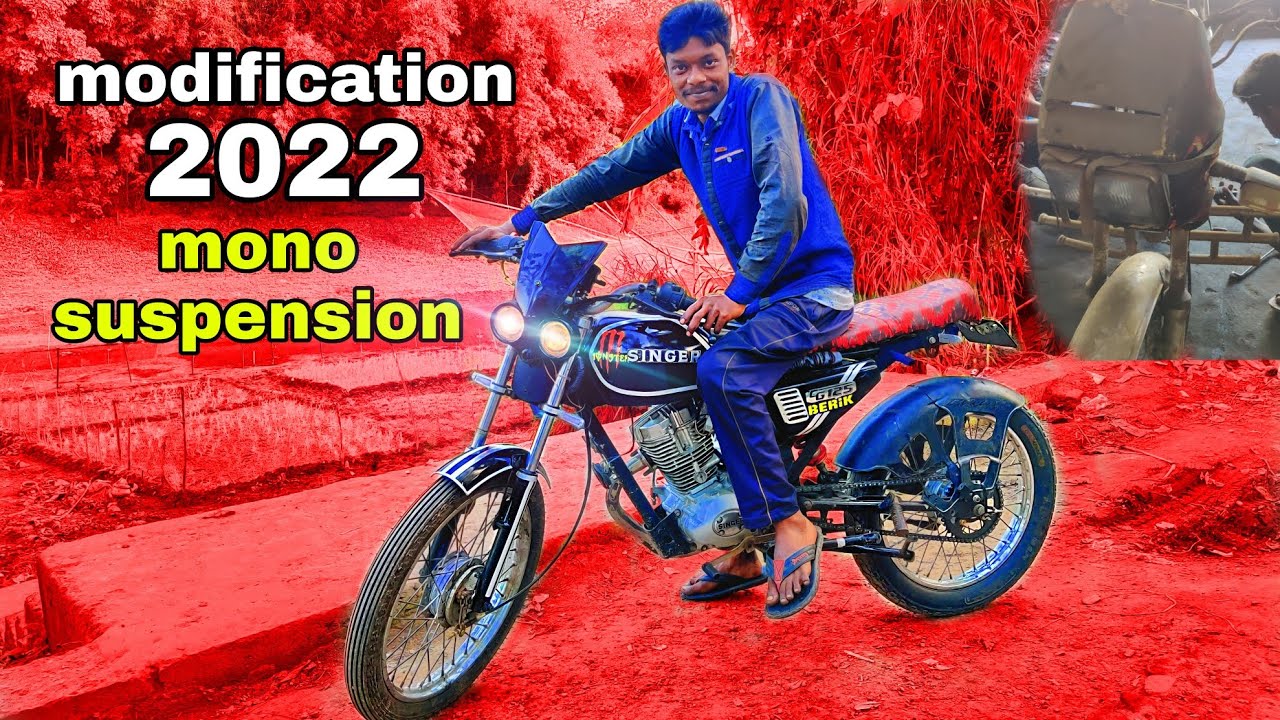 bike modify SINGER and CG125 mono suspension - YouTube