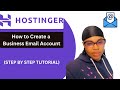 How to Create a Business Email on Hostinger Step by Step (Beginner’s Guide)