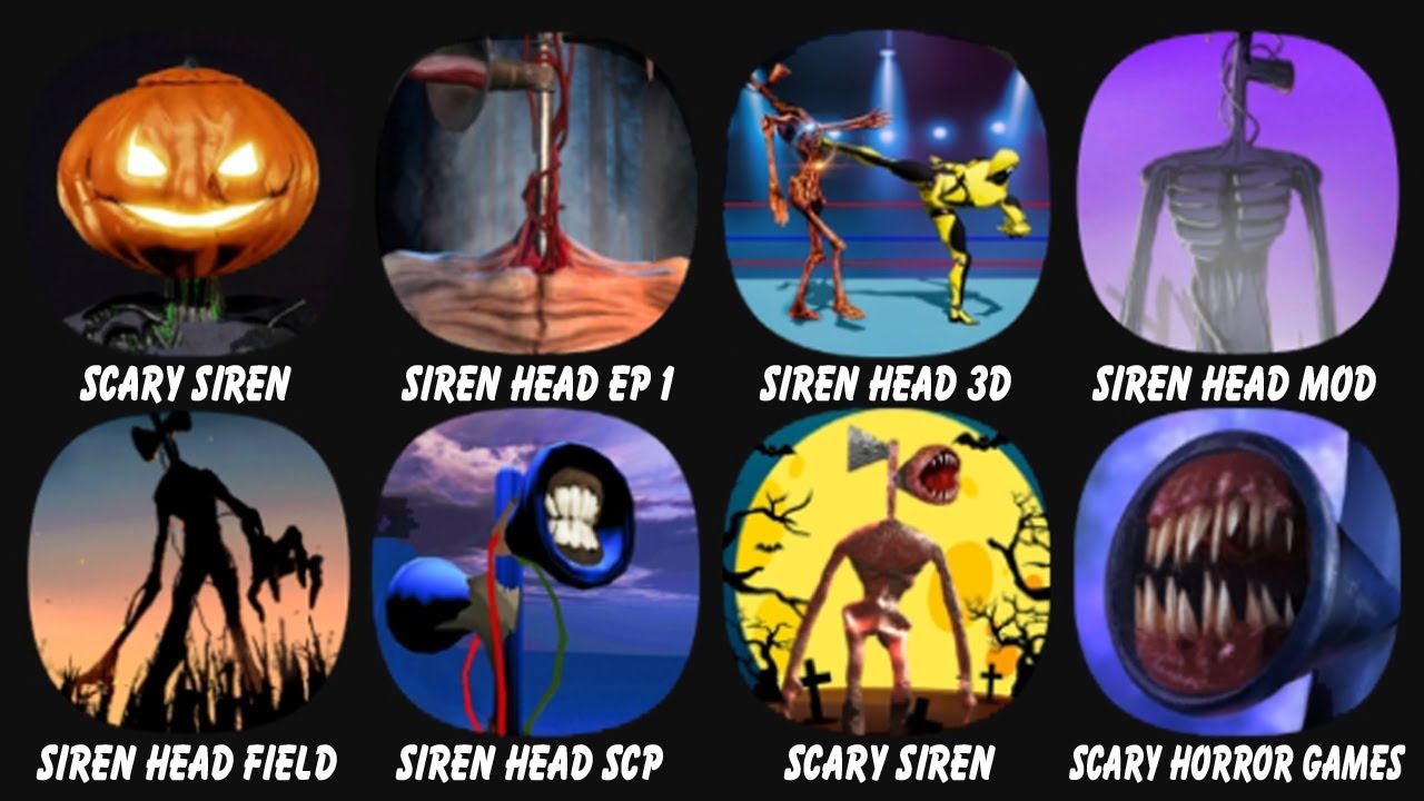 Scary Siren Horror games 3D, Siren Head Ep 1, Siren Head Vs Robot 3D, Siren Head Mod: Evil...