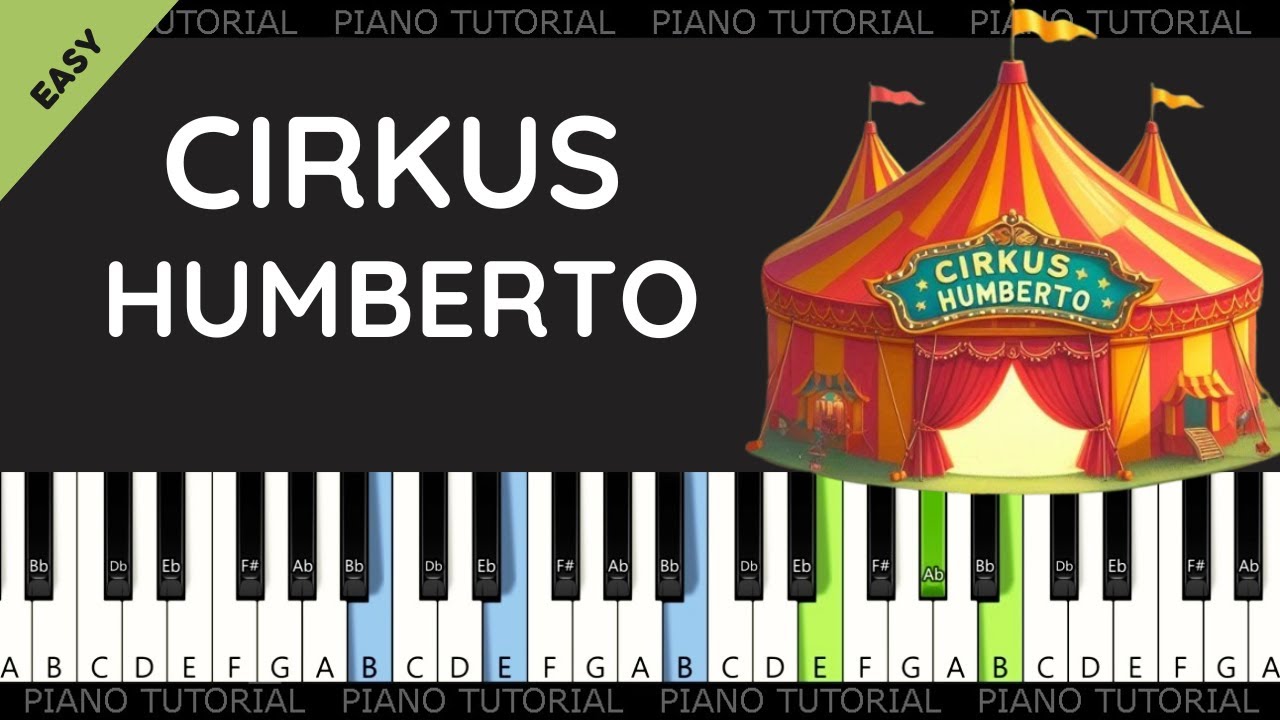 Cirkus Humberto - Krev toulavá (piano tutorial | klavír | akordy | noty | české písničky)
