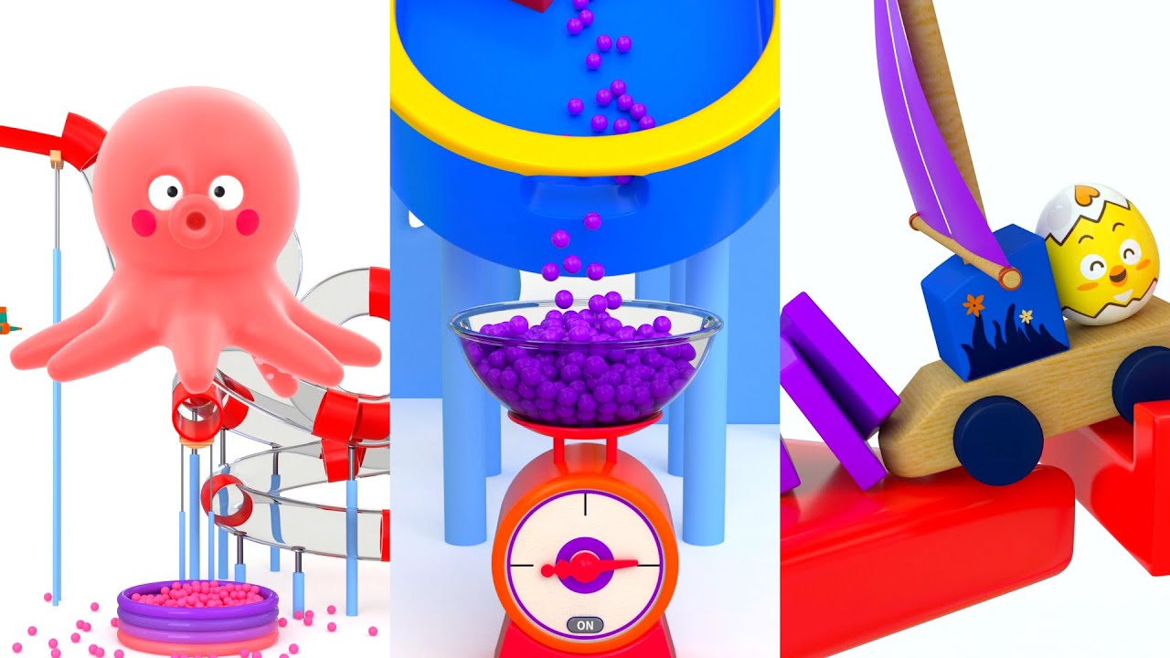 꼬모 | 골드버그머신 놀이 2 외 30분 모음 | 누리과정 | 의사소통 | 말하기 듣기 | 영어단어 배우기