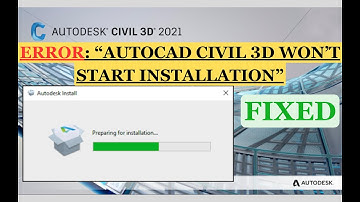 Nothing happens after the “Preparing for installation…” when trying to install AutoCAD Civil 3D