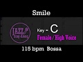 Smile - with Intro + Lyrics in C (Female) - Jazz Sing-Along