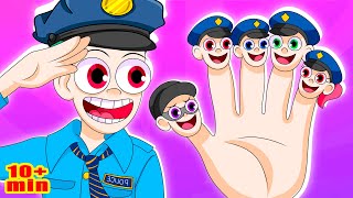 Police Finger Family  + More Nursery Rhymes and Kids Songs