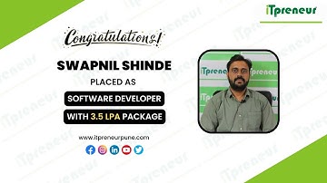 Swapnil Shinde | Software Developer | Student Testimonial video | online video | iTpreneur