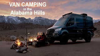 Van camping & exploring in the beautiful Alabama hills [ Van Life, Campingfood ]