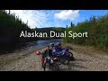 Dual sport riding in the chena recreational area in Alaska