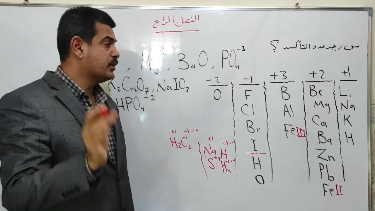 الفصل الرابع 1 اعداد التاكسد