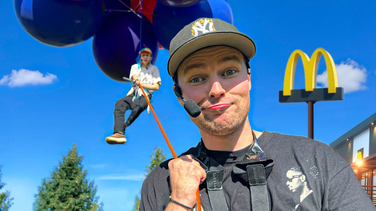 Lennätän Konstan ilmapalloilla Mäkkäriin